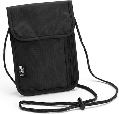 Travel Neck Wallet, RFID Blocking Passport Neck Holder | Adjustable Strap, Anti Theft Water Resistant Pouch Neck Wallet For Men And Women