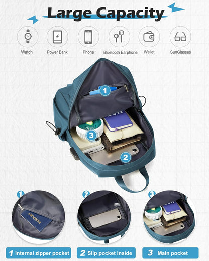 Small Black Sling Backpack Travel Hiking Daypack, Crossbody Sling Bag with USB Charging Port for Men Women 3 Layer Pockets One Shoulder Bag for Outdoor Sports Casual Commuting