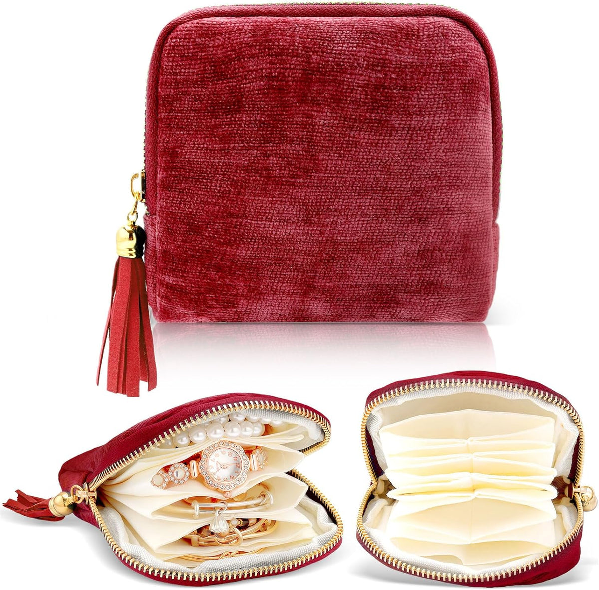 Travel Jewelry Case Small Soft Velvet Organizer Pouch Travel Gifts for Women Storage Bags Mini Jewelry Bag for Gemstones Bracelets Healing Crystal Earring Necklaces Small Pouch Gem Blue