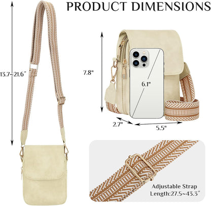 Fashion Small Crossbody Bags for Women Trendy Designer Cell Phone Purses Wallets with Card Holder Anti Theft Travel