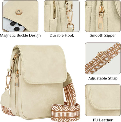 Fashion Small Crossbody Bags for Women Trendy Designer Cell Phone Purses Wallets with Card Holder Anti Theft Travel