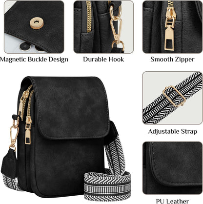 Fashion Small Crossbody Bags for Women Trendy Designer Cell Phone Purses Wallets with Card Holder Anti Theft Travel