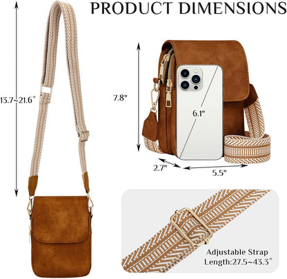 Fashion Small Crossbody Bags for Women Trendy Designer Cell Phone Purses Wallets with Card Holder Anti Theft Travel