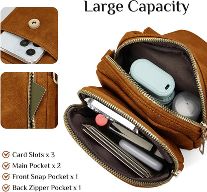 Fashion Small Crossbody Bags for Women Trendy Designer Cell Phone Purses Wallets with Card Holder Anti Theft Travel