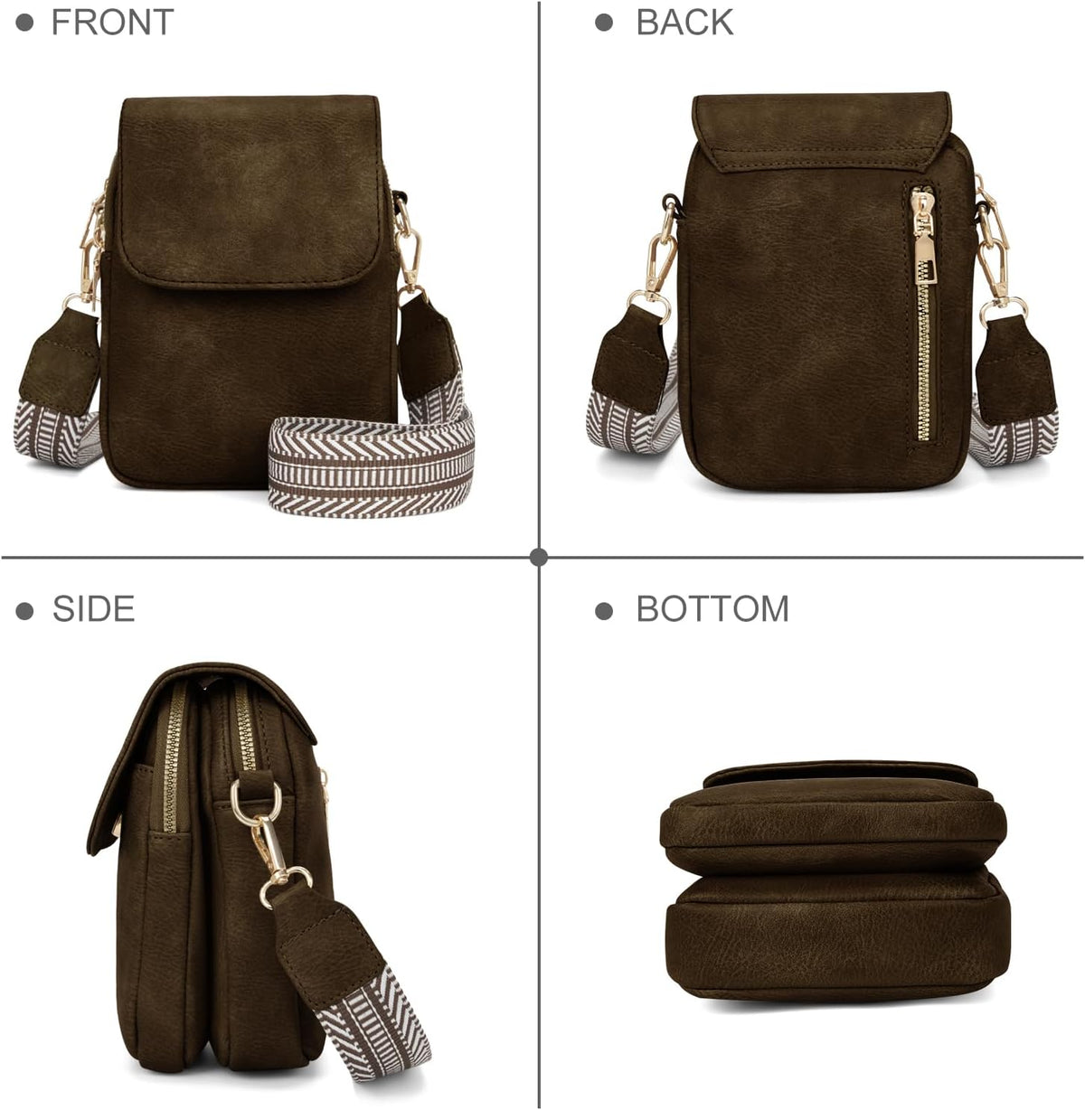 Fashion Small Crossbody Bags for Women Trendy Designer Cell Phone Purses Wallets with Card Holder Anti Theft Travel