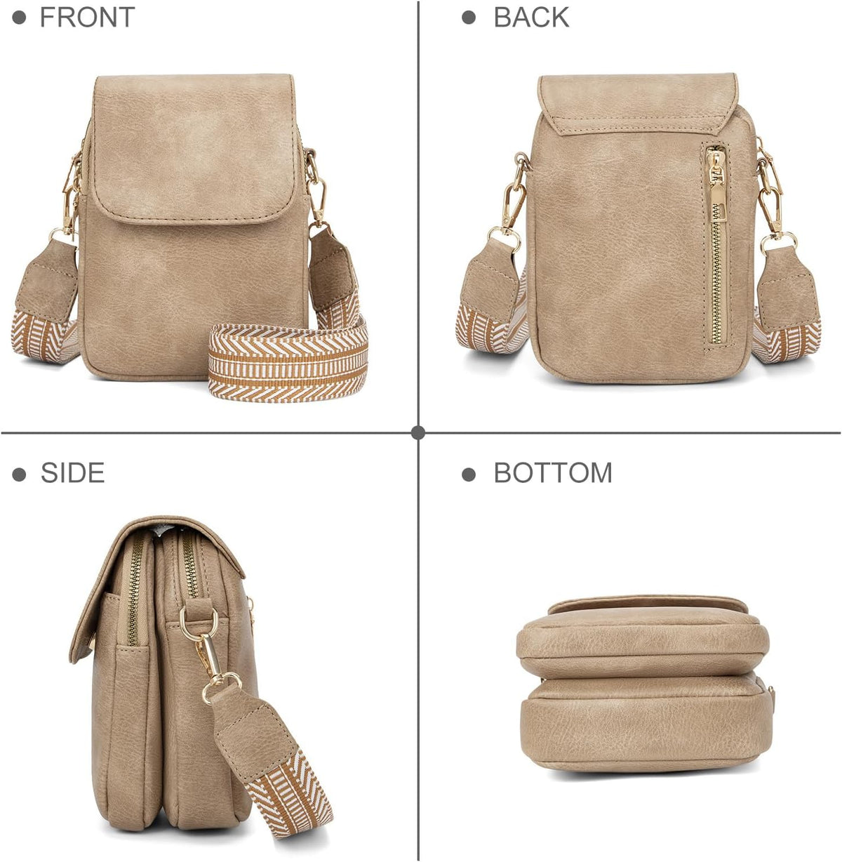 Fashion Small Crossbody Bags for Women Trendy Designer Cell Phone Purses Wallets with Card Holder Anti Theft Travel