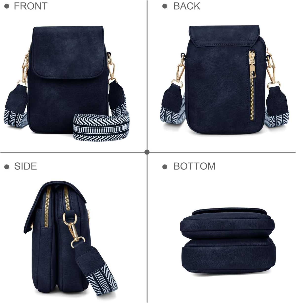 Fashion Small Crossbody Bags for Women Trendy Designer Cell Phone Purses Wallets with Card Holder Anti Theft Travel