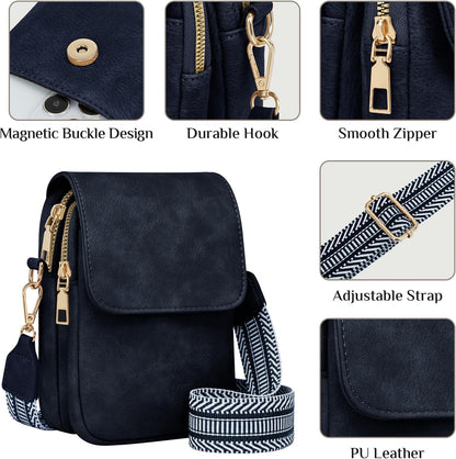 Fashion Small Crossbody Bags for Women Trendy Designer Cell Phone Purses Wallets with Card Holder Anti Theft Travel