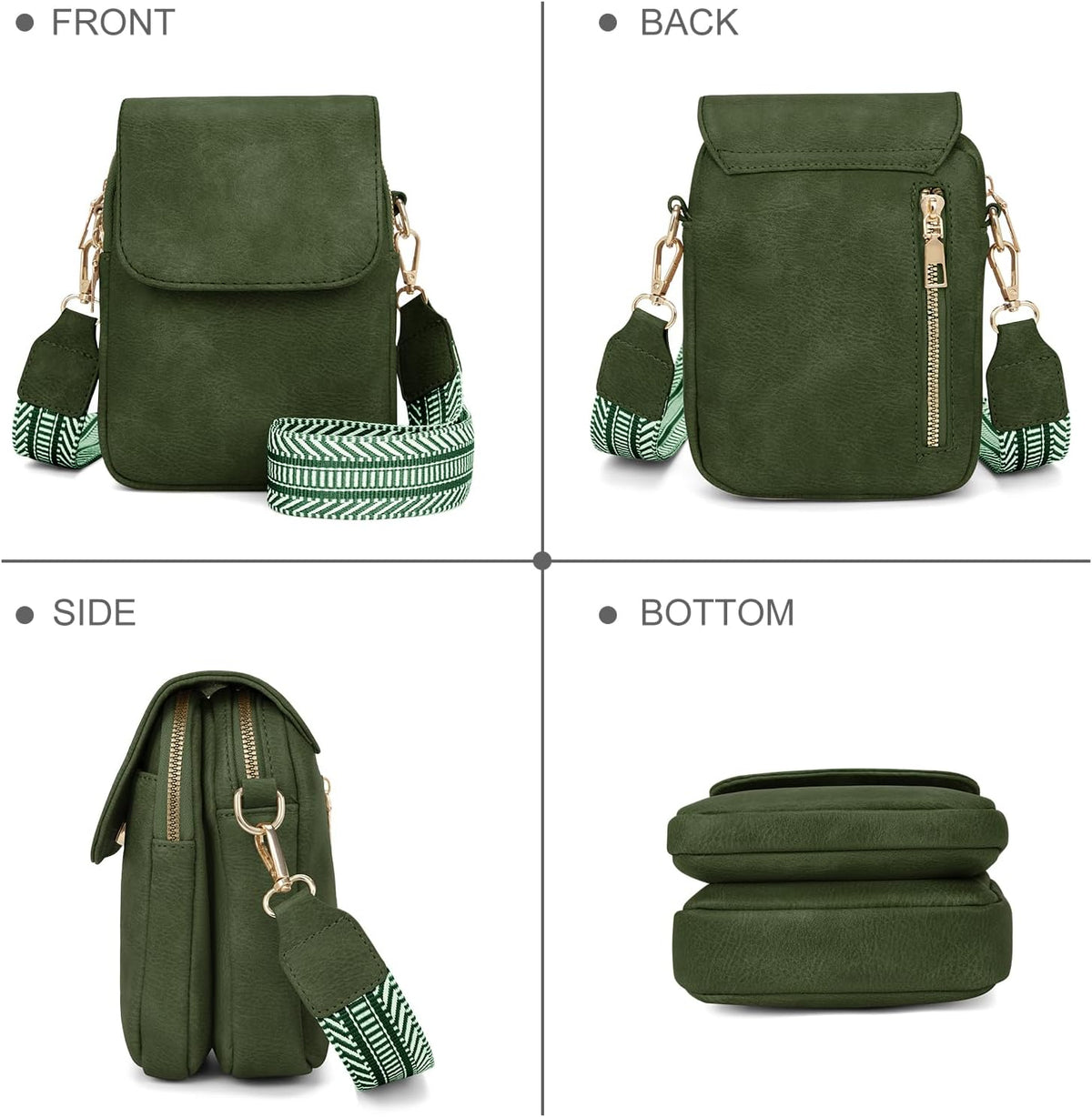 Fashion Small Crossbody Bags for Women Trendy Designer Cell Phone Purses Wallets with Card Holder Anti Theft Travel