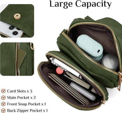 Fashion Small Crossbody Bags for Women Trendy Designer Cell Phone Purses Wallets with Card Holder Anti Theft Travel