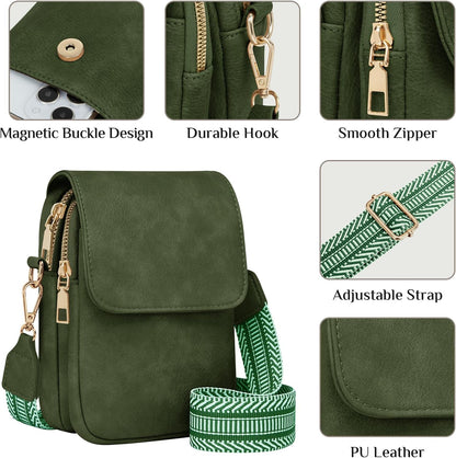 Fashion Small Crossbody Bags for Women Trendy Designer Cell Phone Purses Wallets with Card Holder Anti Theft Travel