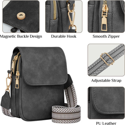 Fashion Small Crossbody Bags for Women Trendy Designer Cell Phone Purses Wallets with Card Holder Anti Theft Travel