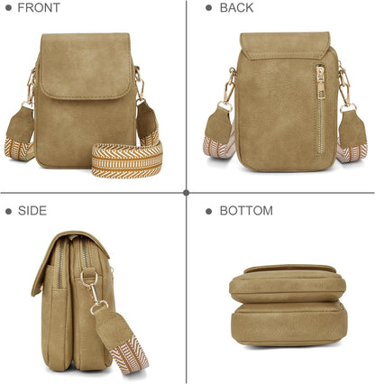 Fashion Small Crossbody Bags for Women Trendy Designer Cell Phone Purses Wallets with Card Holder Anti Theft Travel