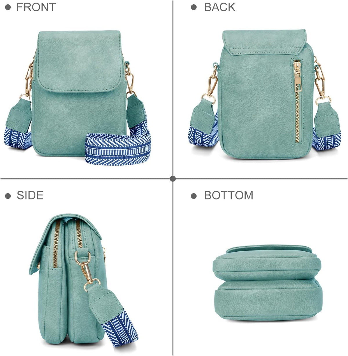 Fashion Small Crossbody Bags for Women Trendy Designer Cell Phone Purses Wallets with Card Holder Anti Theft Travel