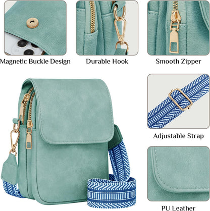 Fashion Small Crossbody Bags for Women Trendy Designer Cell Phone Purses Wallets with Card Holder Anti Theft Travel
