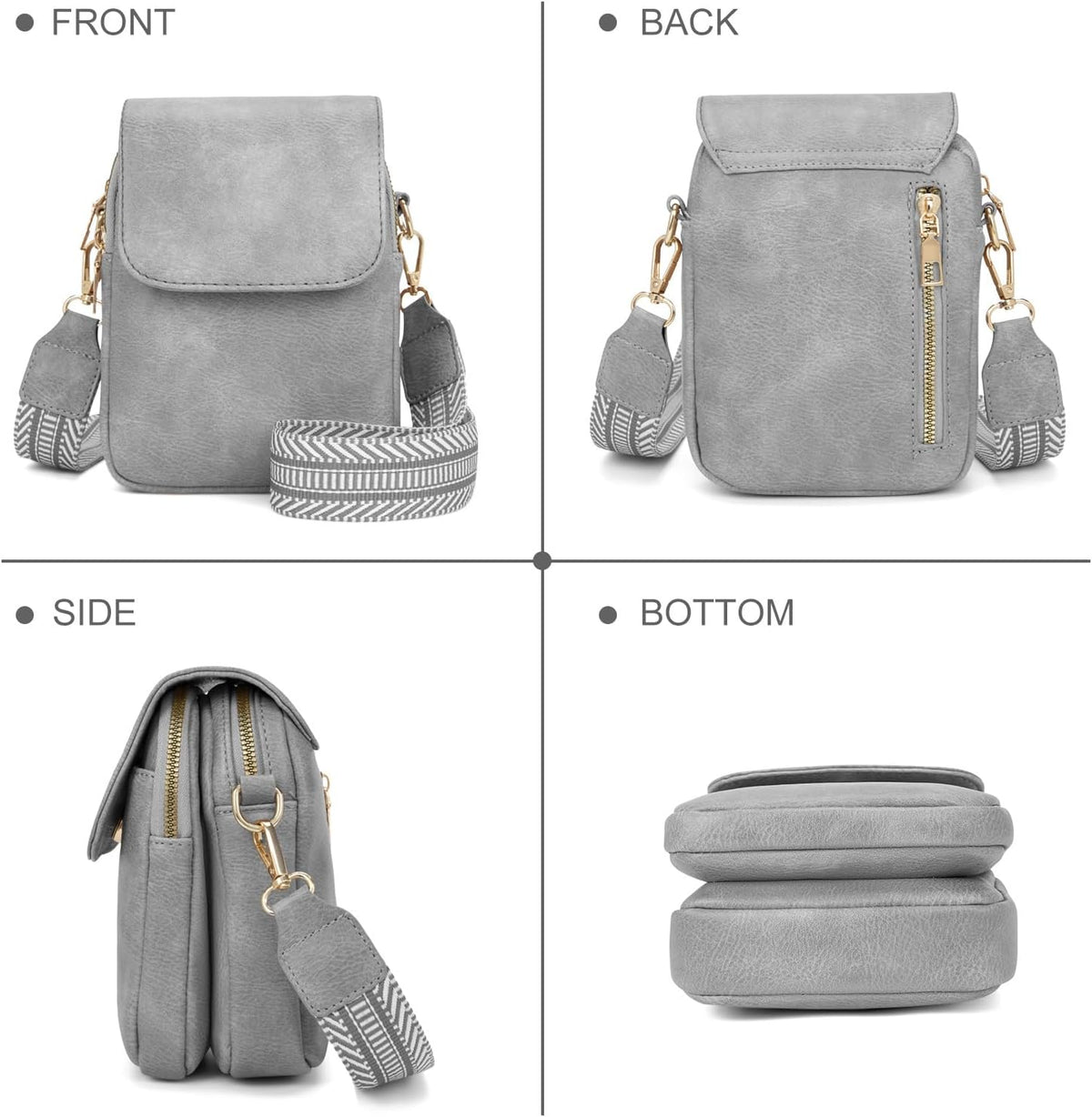 Fashion Small Crossbody Bags for Women Trendy Designer Cell Phone Purses Wallets with Card Holder Anti Theft Travel