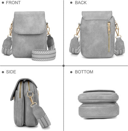 Fashion Small Crossbody Bags for Women Trendy Designer Cell Phone Purses Wallets with Card Holder Anti Theft Travel