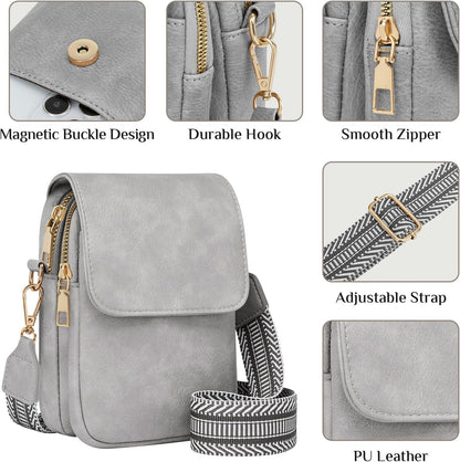 Fashion Small Crossbody Bags for Women Trendy Designer Cell Phone Purses Wallets with Card Holder Anti Theft Travel