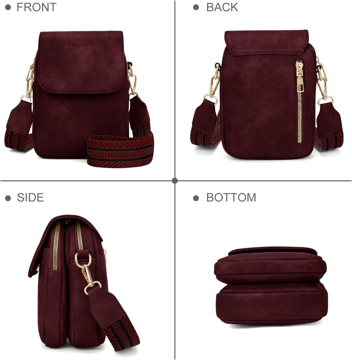 Fashion Small Crossbody Bags for Women Trendy Designer Cell Phone Purses Wallets with Card Holder Anti Theft Travel