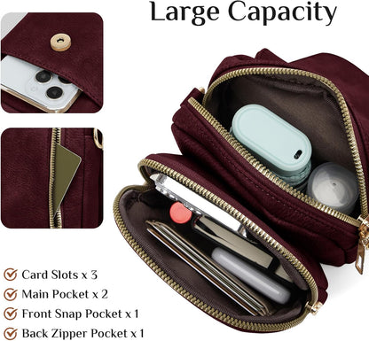 Fashion Small Crossbody Bags for Women Trendy Designer Cell Phone Purses Wallets with Card Holder Anti Theft Travel