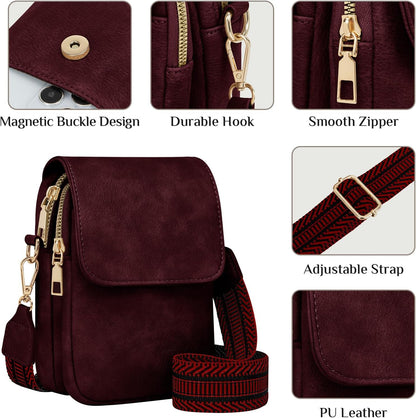 Fashion Small Crossbody Bags for Women Trendy Designer Cell Phone Purses Wallets with Card Holder Anti Theft Travel