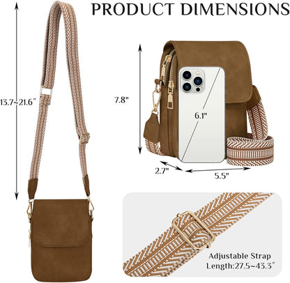 Fashion Small Crossbody Bags for Women Trendy Designer Cell Phone Purses Wallets with Card Holder Anti Theft Travel