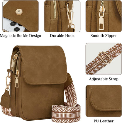 Fashion Small Crossbody Bags for Women Trendy Designer Cell Phone Purses Wallets with Card Holder Anti Theft Travel