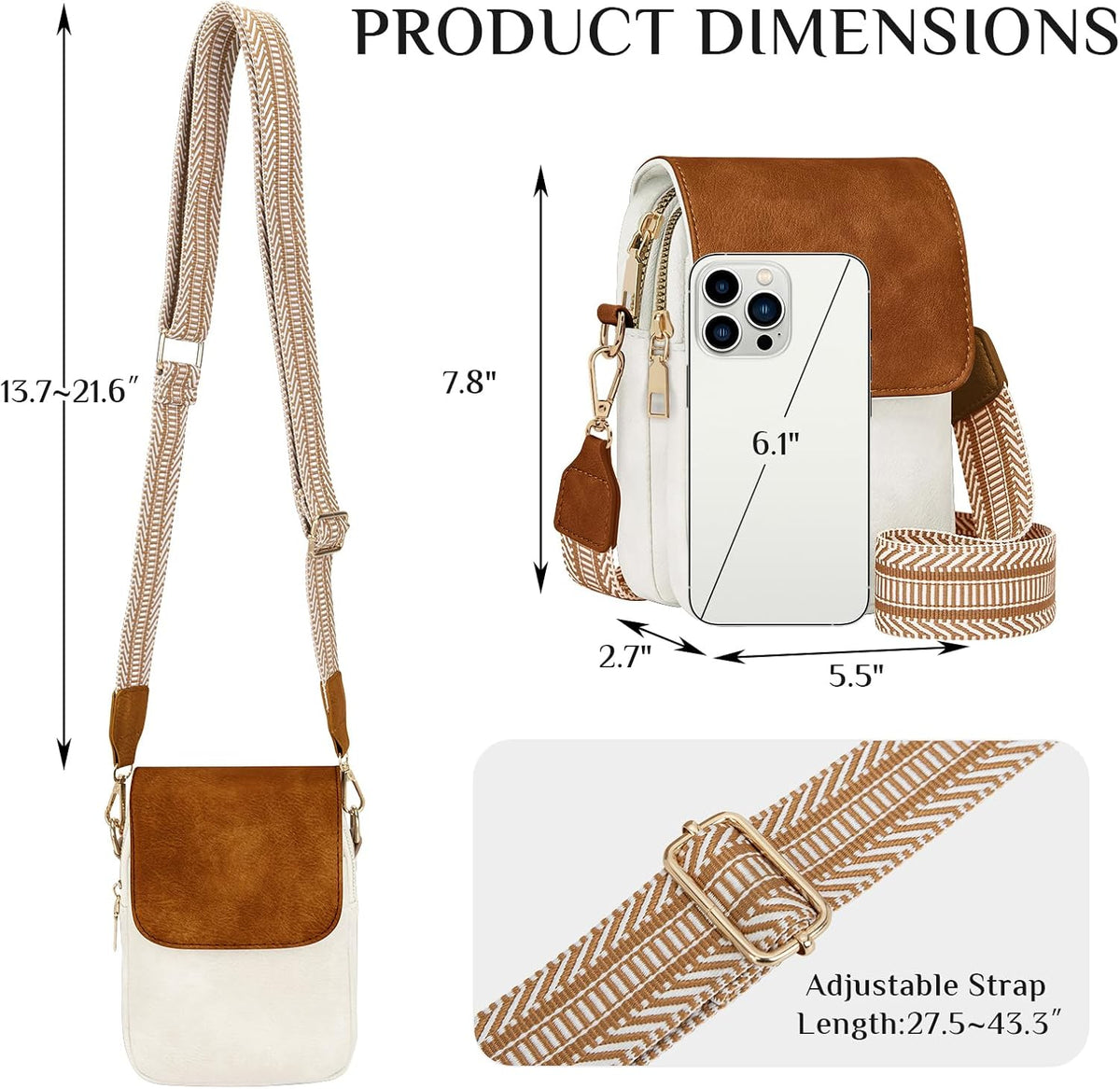 Fashion Small Crossbody Bags for Women Trendy Designer Cell Phone Purses Wallets with Card Holder Anti Theft Travel