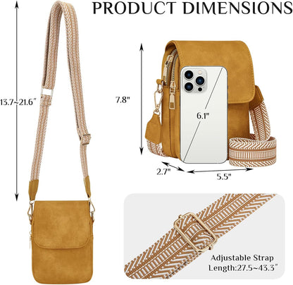 Fashion Small Crossbody Bags for Women Trendy Designer Cell Phone Purses Wallets with Card Holder Anti Theft Travel