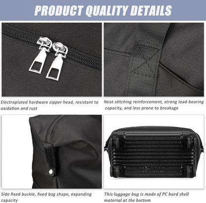 Duffle Bag with Wheels,Foldable Duffle Bag for Travel,Large Suitcases with Wheels,Foldable Travel Bags,Expandable Luggage,Carry on Luggage for Women Men (Pink)