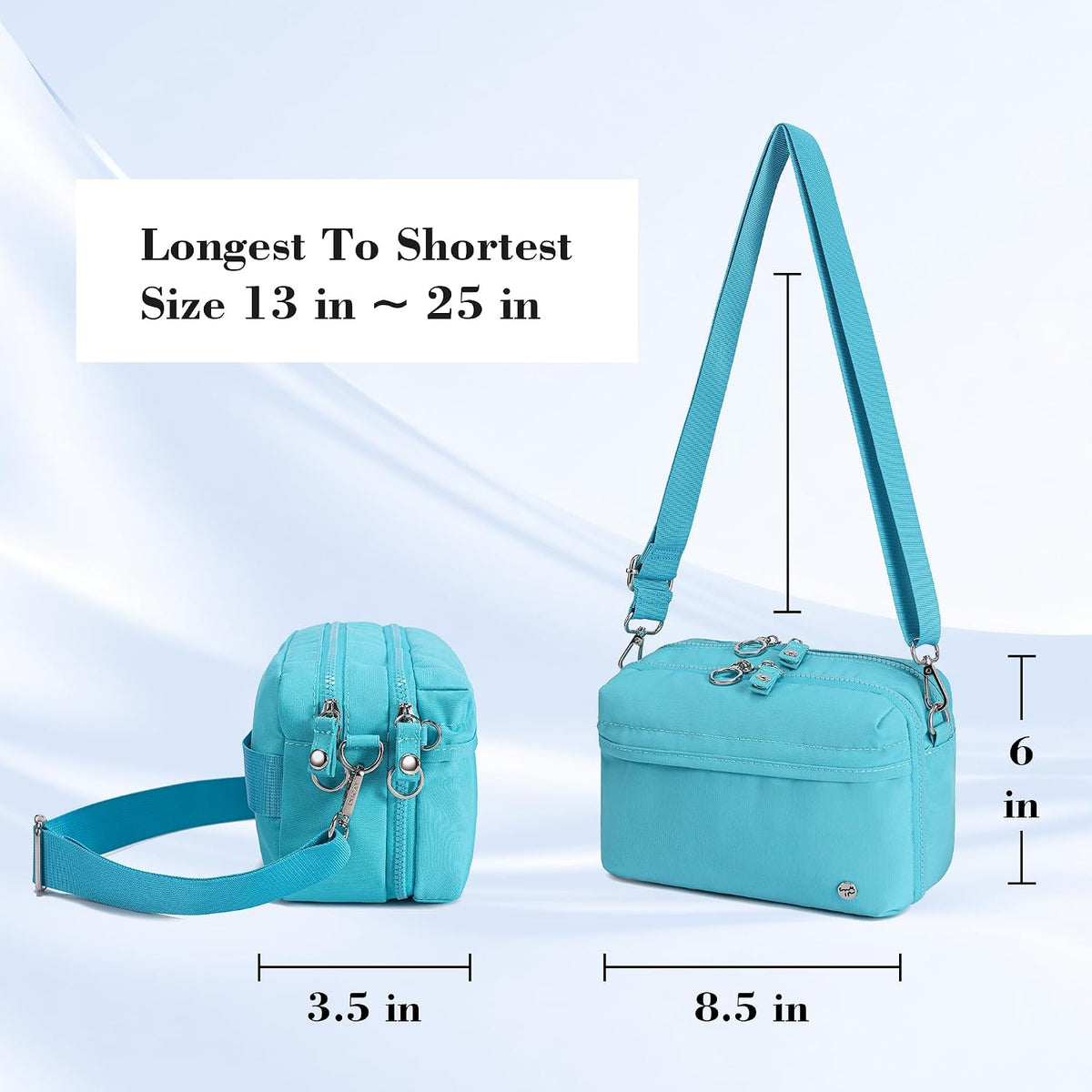 Small Crossbody Bag for Travel Women Anti Theft Shoulder Bags | Nylon Travel Purse,Multi Pockets with RFID Card Slots