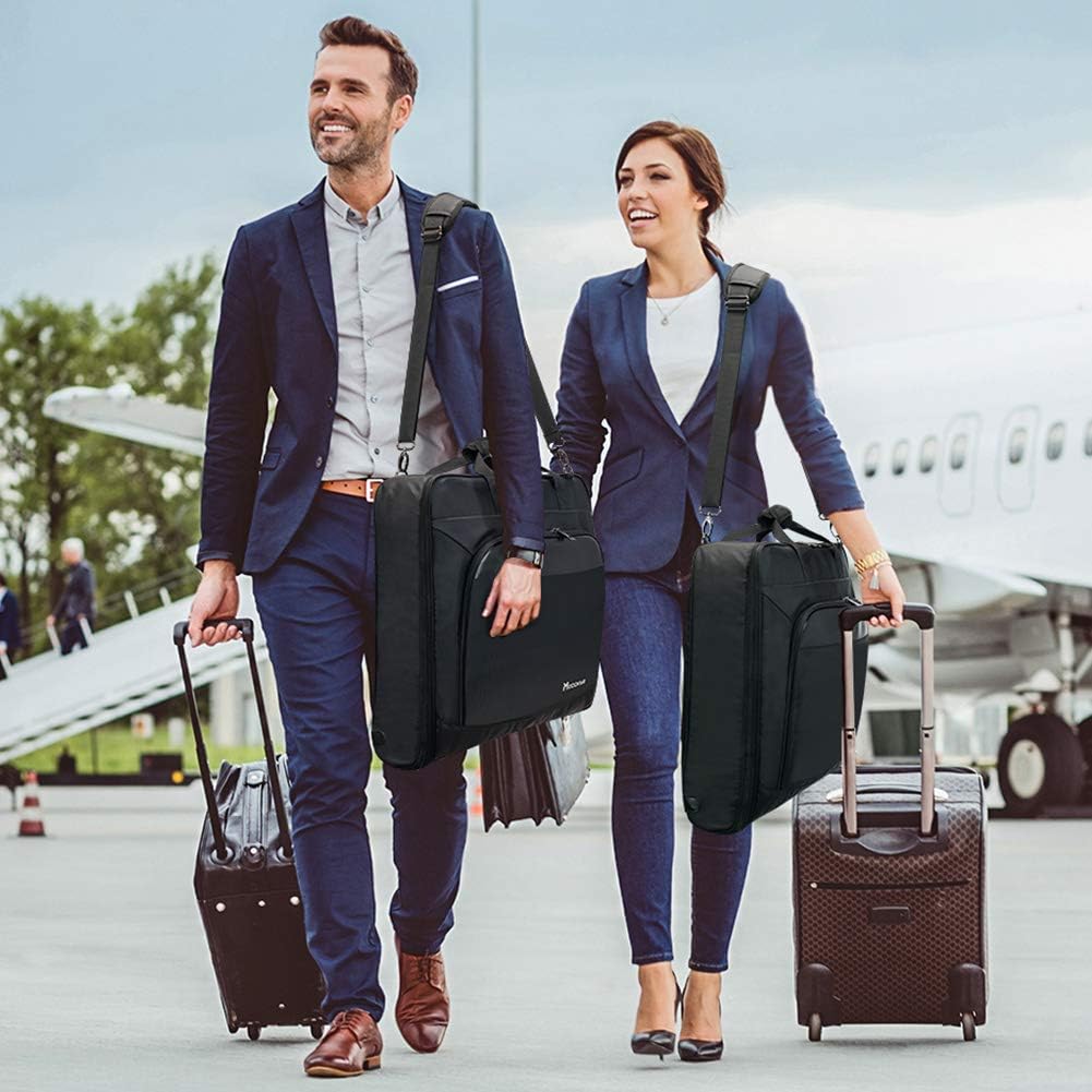 Carry On Garment Bags for Travel Hanging Clothes Suit Bag Luggage Organizer, Foldable Suit Carrier Gift for Men Women