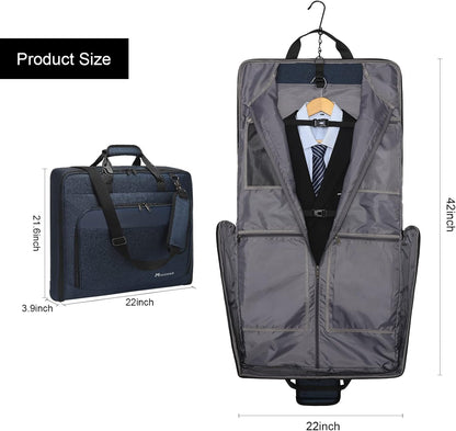 Carry On Garment Bags for Travel Hanging Clothes Suit Bag Luggage Organizer, Foldable Suit Carrier Gift for Men Women