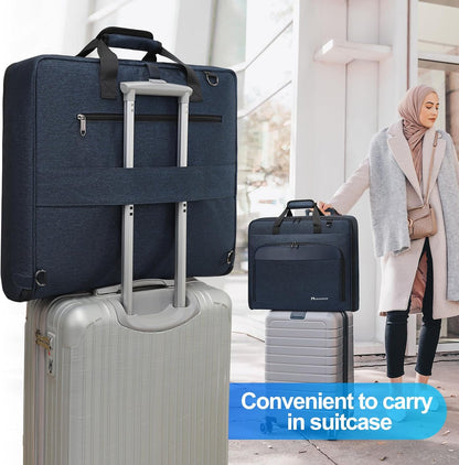 Carry On Garment Bags for Travel Hanging Clothes Suit Bag Luggage Organizer, Foldable Suit Carrier Gift for Men Women
