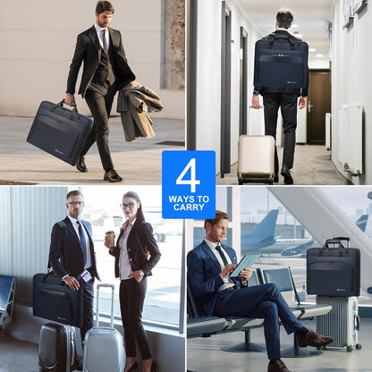 Carry On Garment Bags for Travel Hanging Clothes Suit Bag Luggage Organizer, Foldable Suit Carrier Gift for Men Women