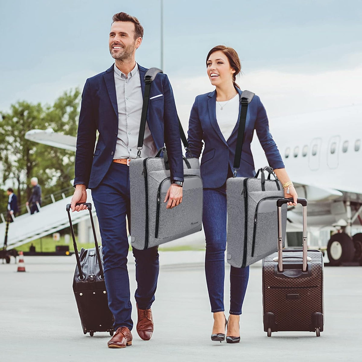 Carry On Garment Bags for Travel Hanging Clothes Suit Bag Luggage Organizer, Foldable Suit Carrier Gift for Men Women
