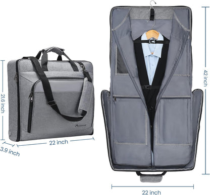 Carry On Garment Bags for Travel Hanging Clothes Suit Bag Luggage Organizer, Foldable Suit Carrier Gift for Men Women