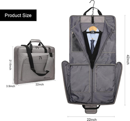 Carry On Garment Bags for Travel Hanging Clothes Suit Bag Luggage Organizer, Foldable Suit Carrier Gift for Men Women