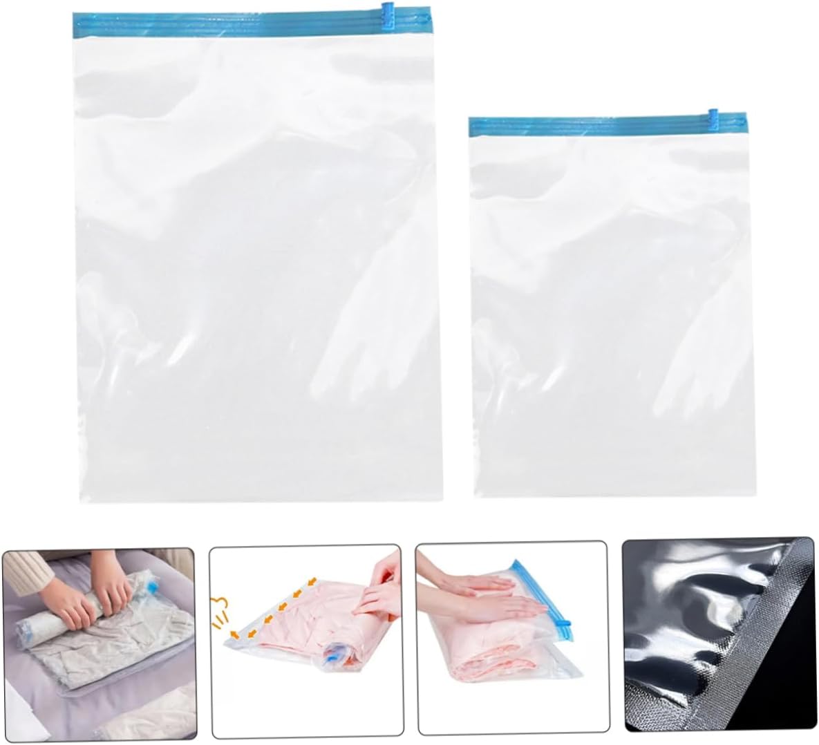12pcs Garments Bags for Travel Vacuum Compression Bags Roll up Packing Space Saving Storage Compression Travel Organizers