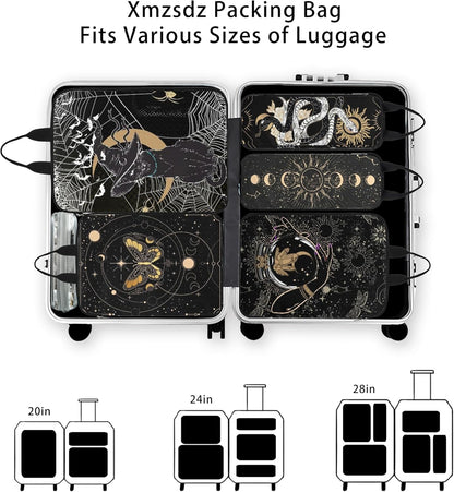 7 Pcs Compression Packing Cubes for Travel Luggage, Lightweight Suitcase Organizer Bags Set, Compression Packaging Cube for Travel Essentials, Packing Cubes for Carry on Suitcase