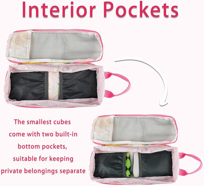 7 Pcs Compression Packing Cubes for Travel Luggage, Lightweight Suitcase Organizer Bags Set, Compression Packaging Cube for Travel Essentials, Packing Cubes for Carry on Suitcase