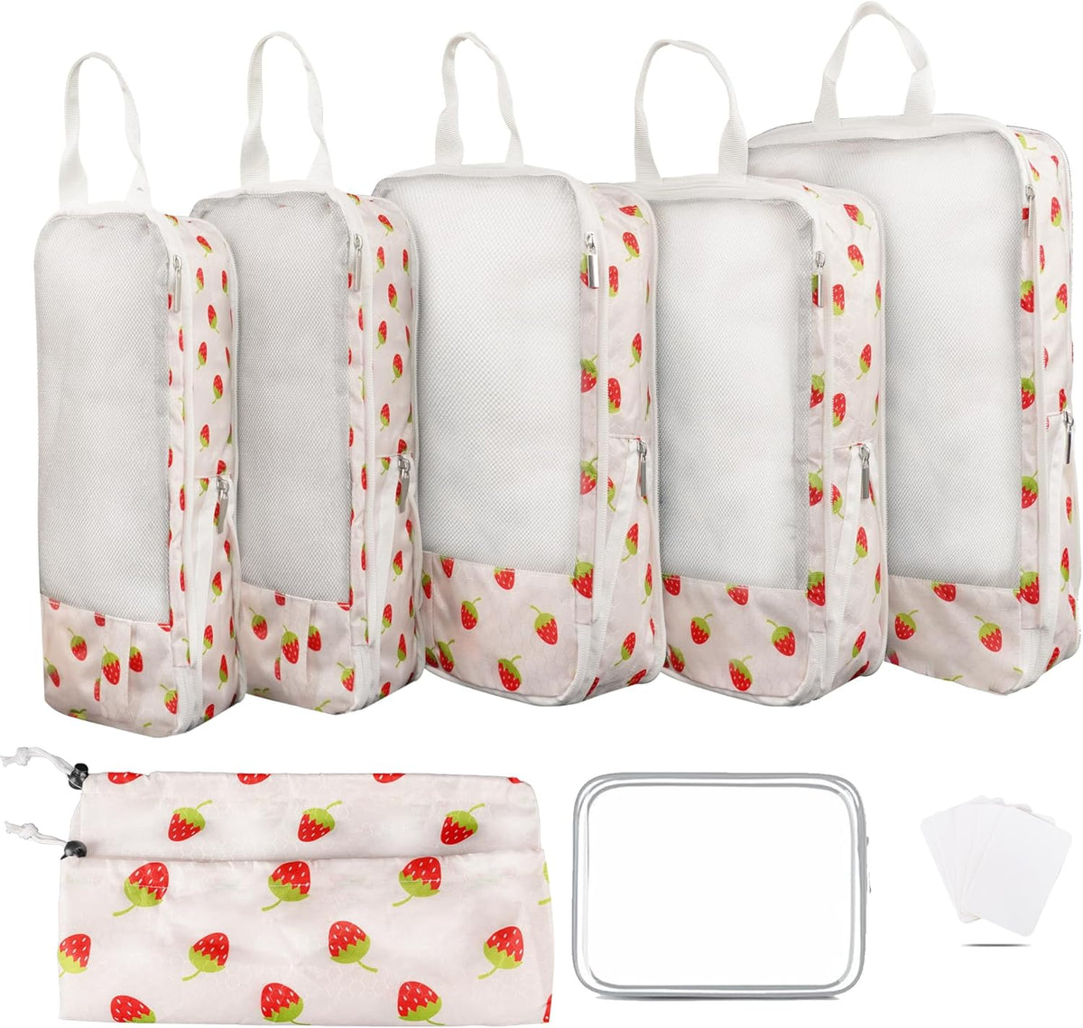 7 Pcs Compression Packing Cubes for Travel Luggage, Lightweight Suitcase Organizer Bags Set, Compression Packaging Cube for Travel Essentials, Packing Cubes for Carry on Suitcase