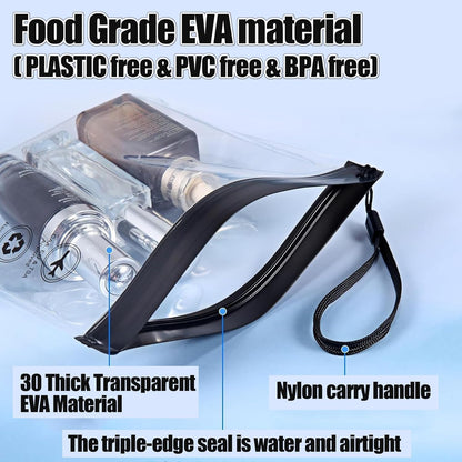 5Pcs TSA Approved Toiletry Bag-Quart Size Travel Bag for EU UK & US Carry-on Regulations Security, Quart Clear Toiletries, Cosmetic and 3-1-1 Liquids Toiletry Bag (Waterproof & Leakproof)