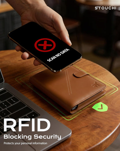 AirTag Passport Holder with Pull Strap, RFID Blocking Magnetic Case | Patented 1-sec Pull Strap; Detachable Magnetic Card Wallet; Zero-rattle AirTag Slot; Certified RFID Blocking; Ultra-slim