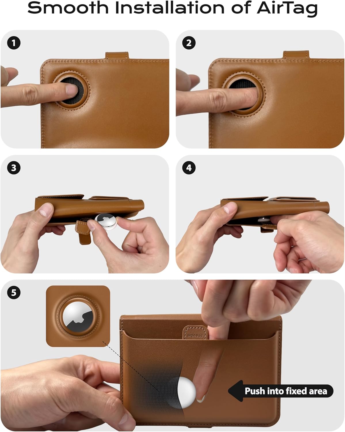 AirTag Passport Holder with Pull Strap, RFID Blocking Magnetic Case | Patented 1-sec Pull Strap; Detachable Magnetic Card Wallet; Zero-rattle AirTag Slot; Certified RFID Blocking; Ultra-slim