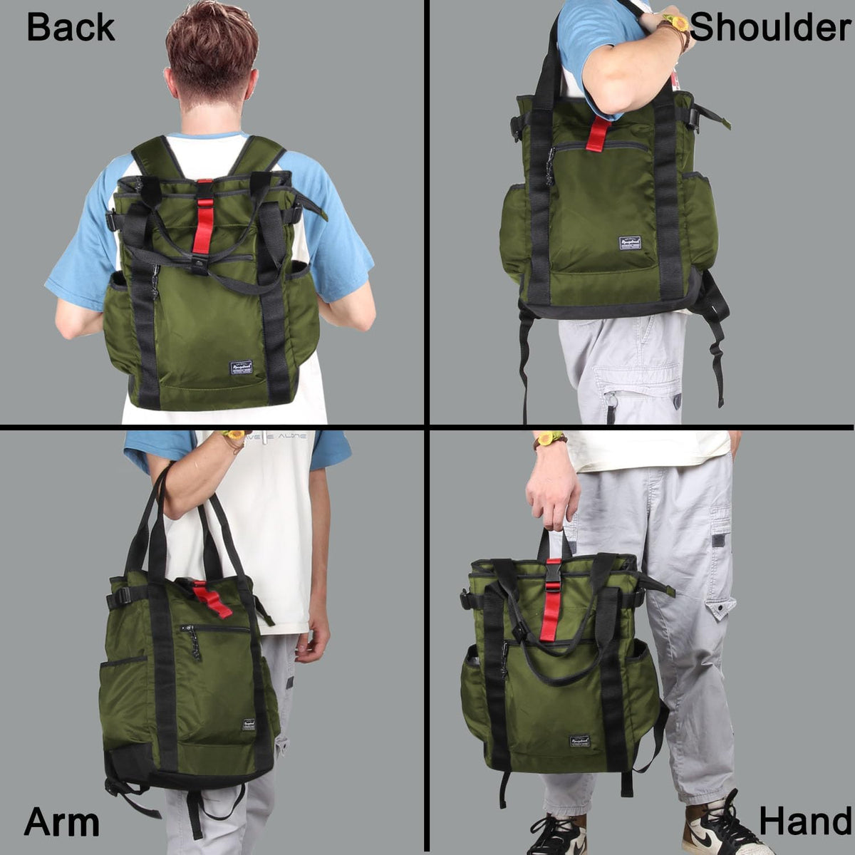 Unisex Laptop Tote Backpack Convertible Lightweight Nylon Water-Resistant Everyday Shoulder Tote bag Backpack with Water Bottle Pocket Work Travel, Royal Blue