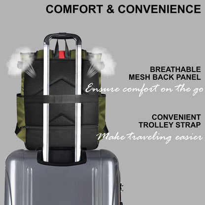 Unisex Laptop Tote Backpack Convertible Lightweight Nylon Water-Resistant Everyday Shoulder Tote bag Backpack with Water Bottle Pocket Work Travel, Royal Blue
