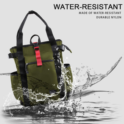 Unisex Laptop Tote Backpack Convertible Lightweight Nylon Water-Resistant Everyday Shoulder Tote bag Backpack with Water Bottle Pocket Work Travel, Royal Blue