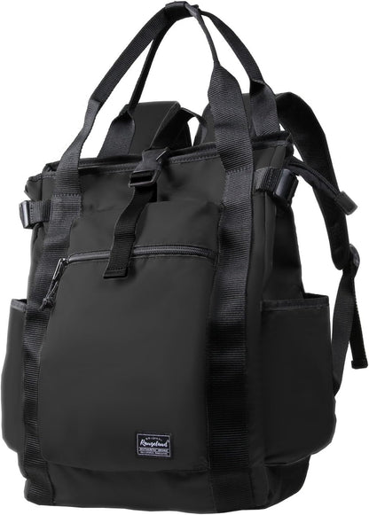 Unisex Laptop Tote Backpack Convertible Lightweight Nylon Water-Resistant Everyday Shoulder Tote bag Backpack with Water Bottle Pocket Work Travel, Royal Blue