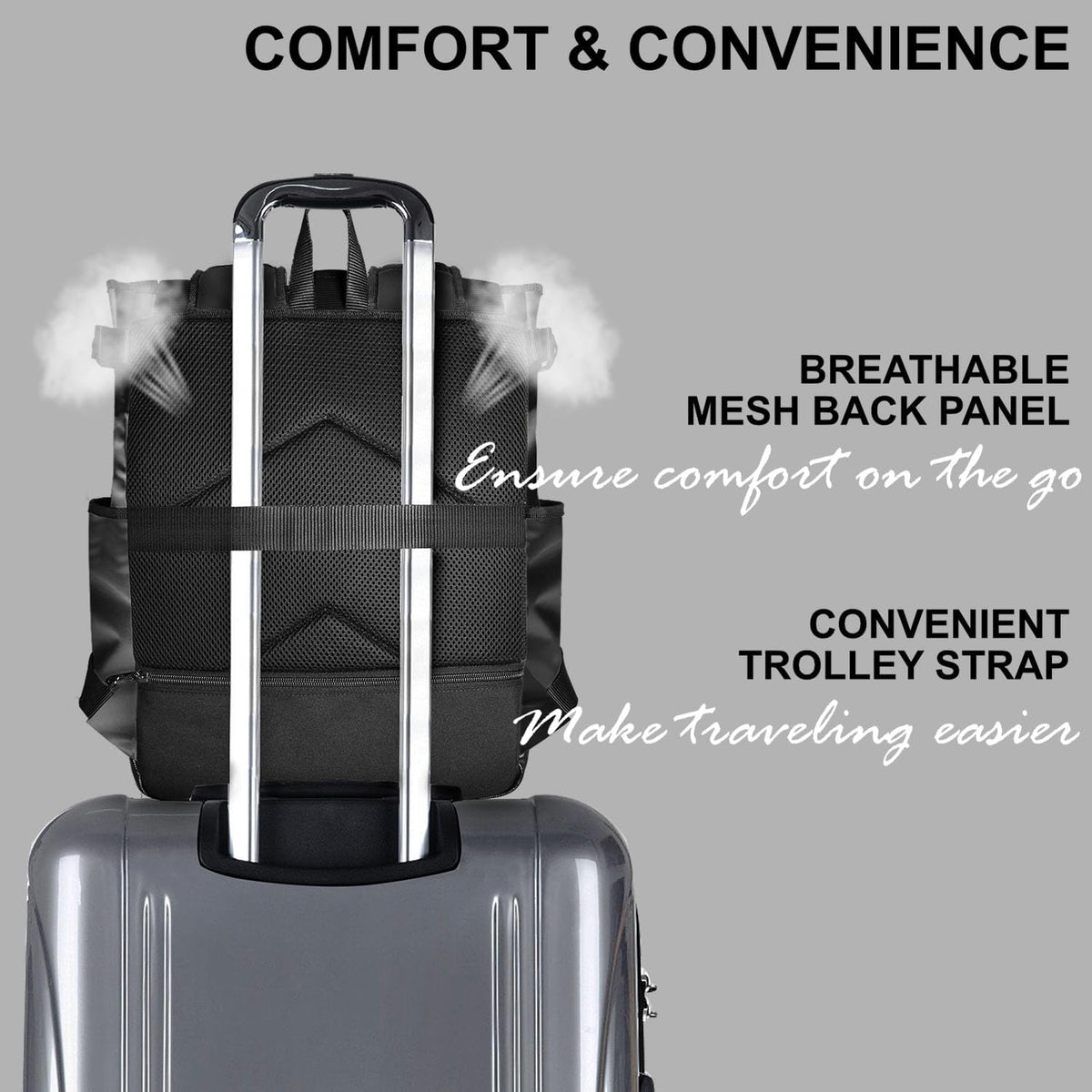 Unisex Laptop Tote Backpack Convertible Lightweight Nylon Water-Resistant Everyday Shoulder Tote bag Backpack with Water Bottle Pocket Work Travel, Royal Blue